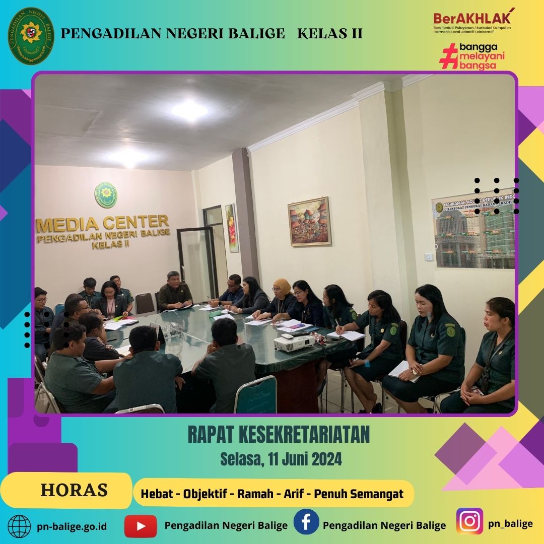 RAPAT KESEKRETARIATAN PERIODE JUNI 2024